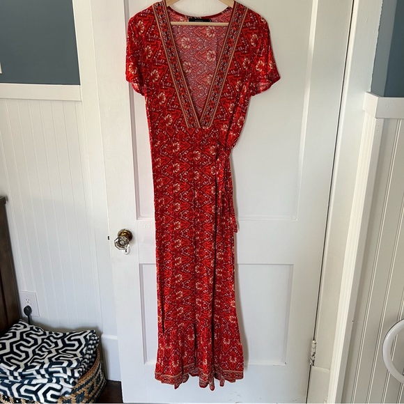 Zesica Bohemian Floral Wrap Maxi  Dress - Picture 4 of 7